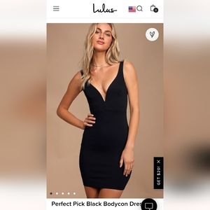 Lulu's Perfect Pick Black Body con dress